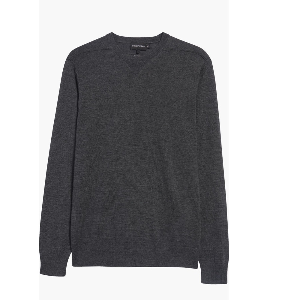 Emporio Armani Crewneck Wool and Lyocell Sweater Size L